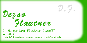 dezso flautner business card
